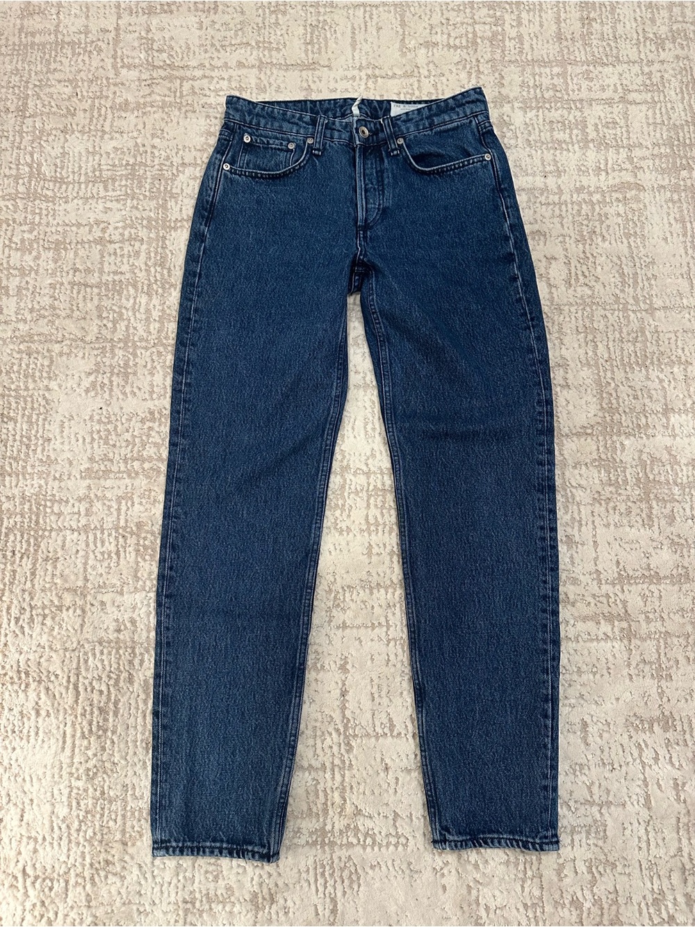 Rag & Bone Rosa Mid-Rise Boyfriend Jeans Size 26 Dark Wash Straight Leg